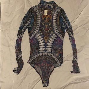 New MultiColor See through body suit